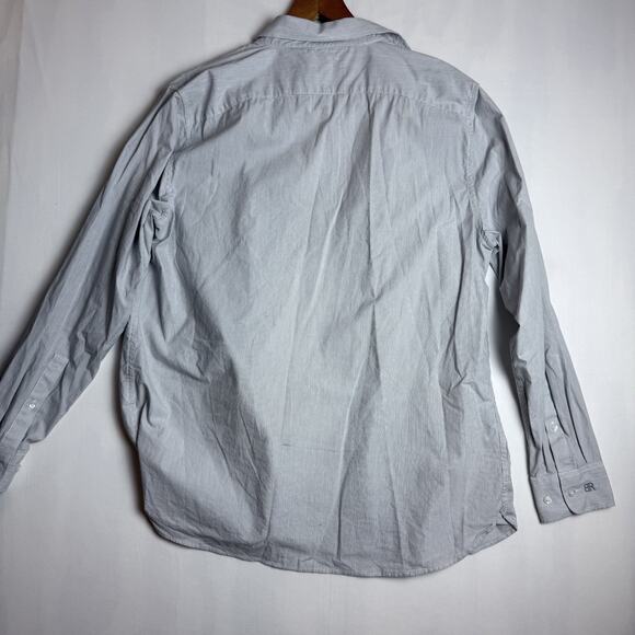 Banana Republic‎ Dress Shirt Mens Extra Large Slim Fit Long Sleeve Grey Gray - Picture 6 of 9